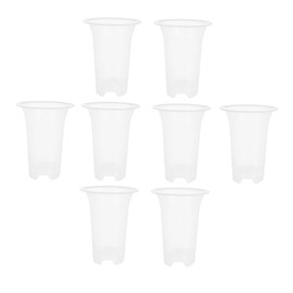 Kisangel 8pcs Transparent Orchid Ventilated Flower Pots Side for Indoor Gardening and Flexible Containers for Home and Decor