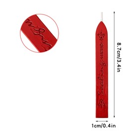 10 Pieces Flame Red Sealing Wax Sticks with Wicks for Snail Mail Wedding Invitations Wine Packaging Vintage Decoration (Flame Red)