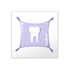 CafePress Tooth Fairy Pillow Sticker Square Bumper Sticker Car Decal