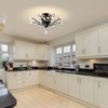 Ganeed Crystal Chandeliers,Vintage K9 Clear LED Ceiling Lighting,Edison Pendant Light