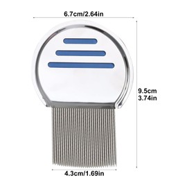 Nit Combs Flea Lice Removal Combs Stainless Steel Metal Head Lice Hair Comb Nit Treatment Removes Dandruff Nits Ticks Eggs with Double Sided Teeth for Pets(Red Blue)