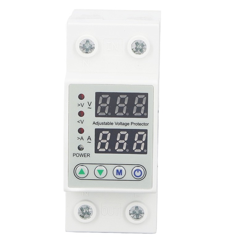 Digital Display 2P Voltage Protector Automatic Reset Under Over Voltage