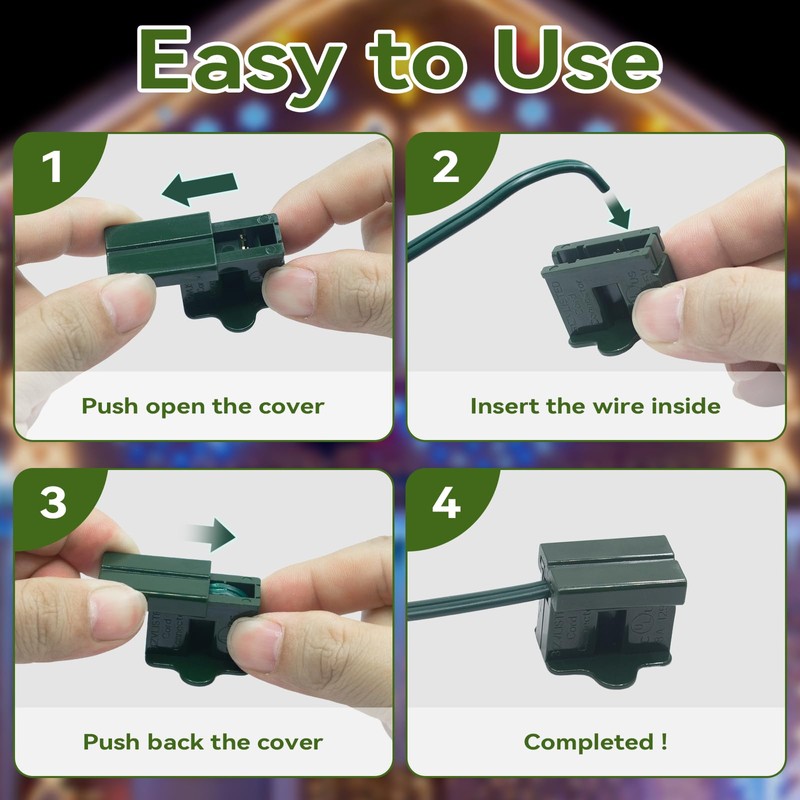 SPT-1 Female Vampire Plug 25Pcs, Gilbert Plug Green, Fits SPT-1