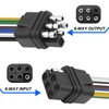 XMSJSIY 6 Way Square Trailer Wire Adapter Extension Cable 6-Pin