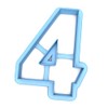 Sweet Prints Inc Number 4 Cookie Cutter - Dishwasher Safe