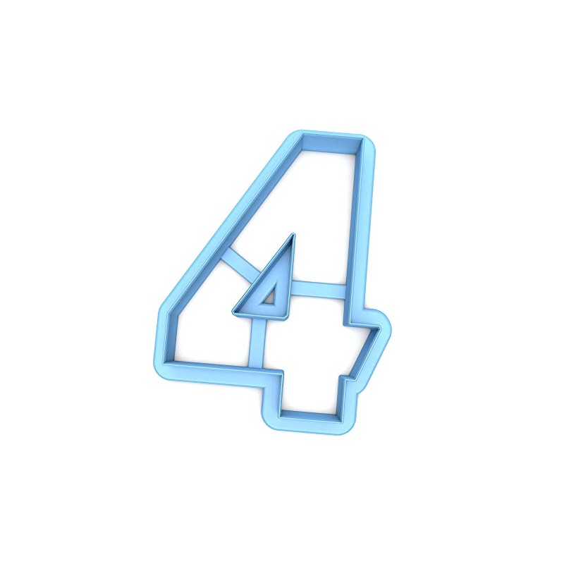 Sweet Prints Inc Number 4 Cookie Cutter - Dishwasher Safe