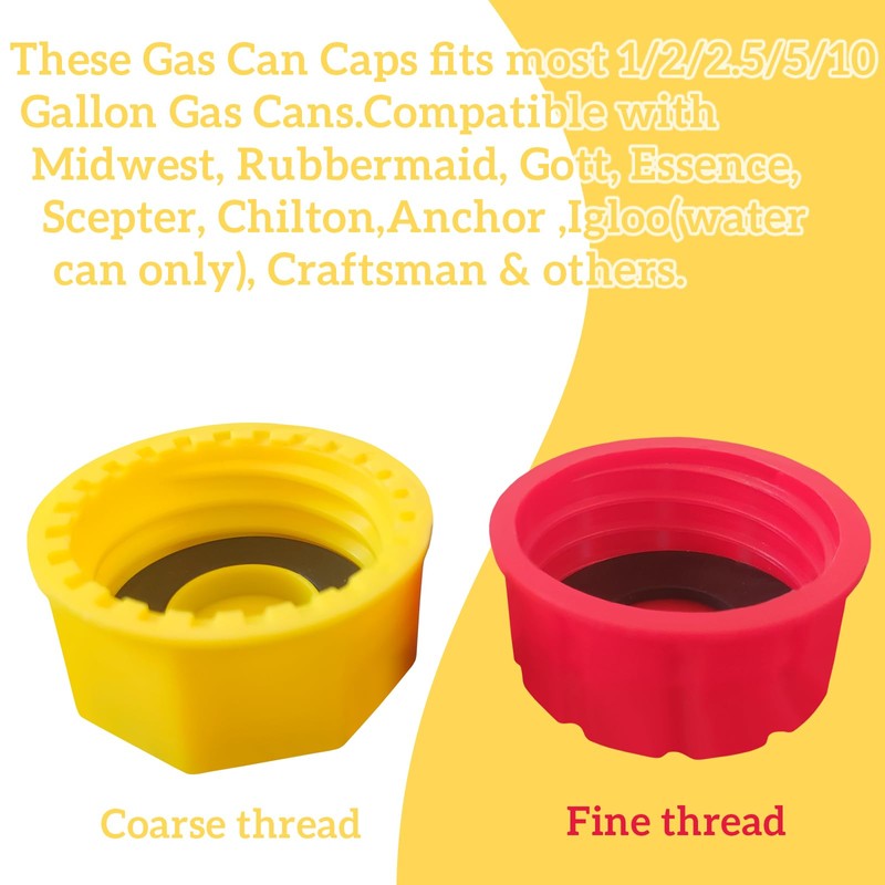 Thickened Gas Can Caps For 5 gallon and 3,2,1 gallon