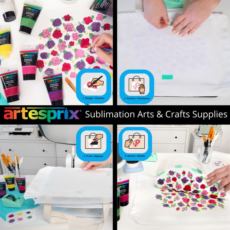 Artesprix Iron-on-Ink Sublimation Acrylic Paint, Black, 2 Fl Oz