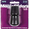Magic Sliders Rubber Leg Tip Black Round 1-1/4 in. W