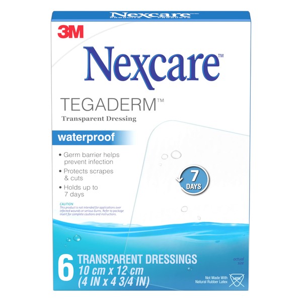 Nexcare™ Tegaderm™ Transparent Dressing H1626-06-CA, Waterproof, 4 in x 4
