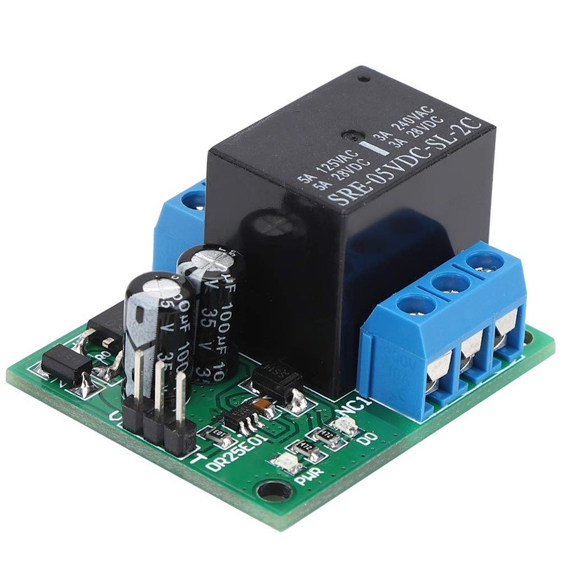 Self-Locking Relay Module, DC 5-24V 3-5A FlipFlop Latch DPDT Relay