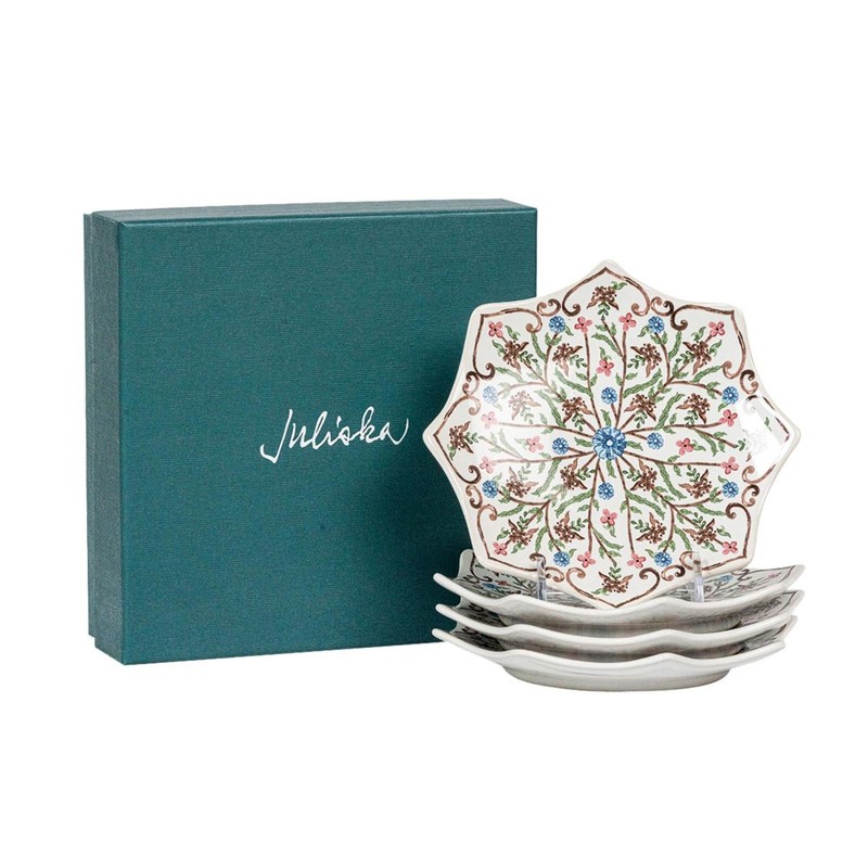 Juliska Villa Seville Place Setting (Chambray, Scalloped Side/Cocktail Plate Set/4)