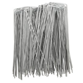 LANIAKEA Garden Stakes 8 Inch Metal Garden Staples 200 Pack Galvanized Landscape Pins Heavy Duty Landscape Stakes for Gardening Fence Landscape Ground Cover