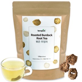 TERRAPICK Roasted Korean Burdock Root Tea 120g (4.23oz) – Natural Herbal Tea, Caffeine-Free, Antioxidants & Minerals – Supports Digestion, Liver & Gut Health