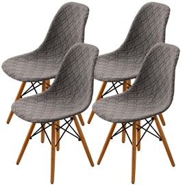 LANSHENG Chair Covers, Set of 4, Stretch Chair Covers for Dining Room Chairs, Removable Washable Chair Cover for Kitchen (Taupe, Set of 4)
