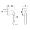 HOPPE Tôkyô F9016/NAW/7/032/90-1747501 Aluminium Turn / Tilt Window Handle with