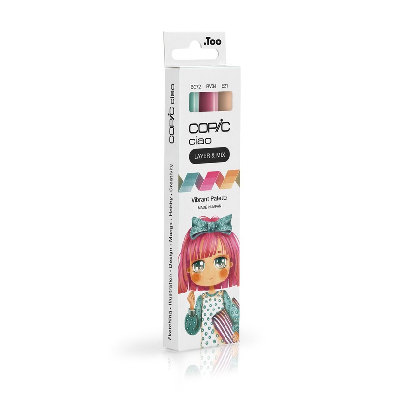 Copic Ciao Layer & Mix Vibrant Palette Marker Set with
