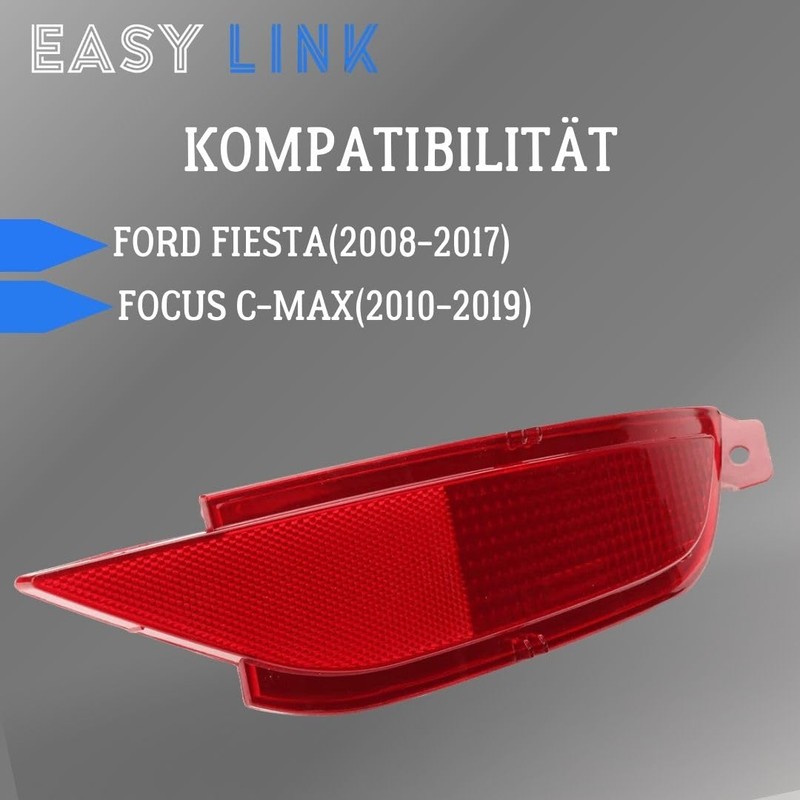 Easy Link Reflector Rear Reflector Bumper Right Compatible with Ford