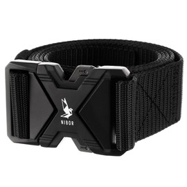 Nibor Tactical Belt Quick Release Buckle | 3.8 cm Height | Nylon | Perfect Fit, black