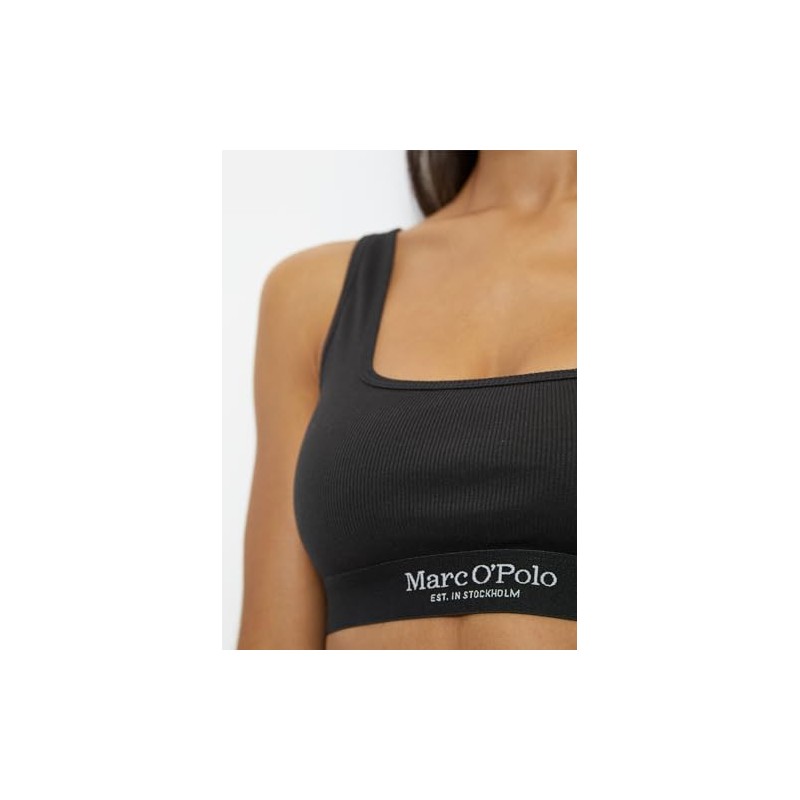 Marc O´Polo Women's Iconc Rib Pullover Bralette Bra, black