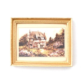 Melody Jane Dollhouse Country House Picture in Gold Frame 1:12 Miniature Accessories