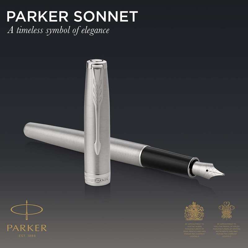 Parker Sonnet Fountain Pen | Stainless Steel with Palladium Trim