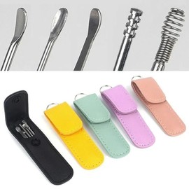 [SS62] Earpick Earwax Removal Set Earwax Cleaning Ear Cleaning 6 Types Yellow FREE / [에스에스62]귀이개 귀지제거 세트 귀지청소 귀청소 6종 옐로우FREE
