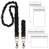 2 Pcs Stretchy Scrunchie lanyards with 4 Card Holders for
