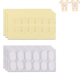 72pcs Adhesive Tape for Angel Hipper, Double-Sided Glue Sticky Putty Secure Clear Sticker Pads for Mini Figures DIY Decor Removable & No-Residue