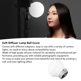 Sanpyl Kit de Cúpula de Difusión con 2 Adaptadores, Cubierta de Bola de Lámpara Difusora de Flash de Silicona para Accesorios de Fotografía, Compatible con una Variedad de Luces de