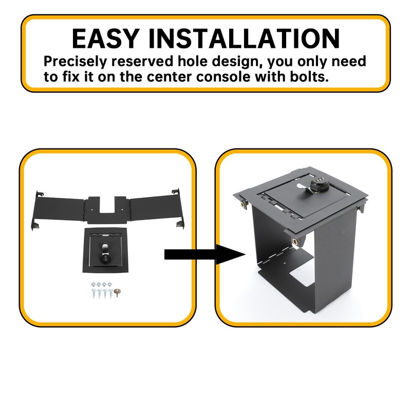 KUAFU Center Console Lock Safe Box Compatible with 2021-2025 Ford
