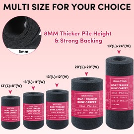 VEITHI Boat Trailer Bunk Carpet Dark Grey 11 inch x 13 feet - Bunk Carpet for Boat Trailers - Boat Bunk Carpet - Trailer Bunk Carpet - Boat Trailer Carpet for Boat Trailers or Jet Ski Ramps