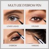 Apooliy Waterproof Eyebrow Pen,Microblading Brow Pencil and Lower Eyelash Pen,Long