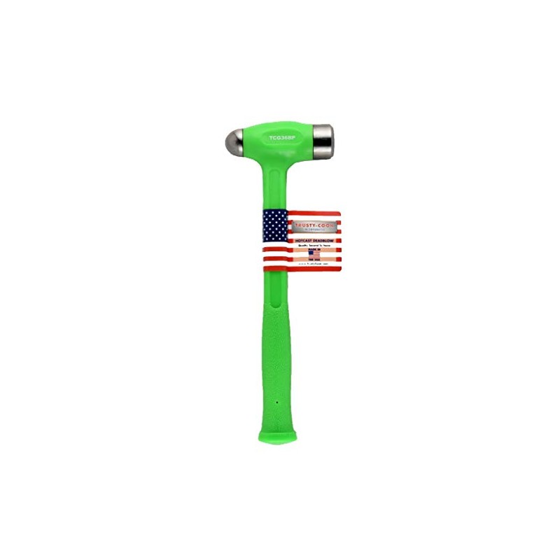 Trusty-Cook Ball Peen Dead Blow Hammer (36oz, Green)