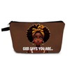 YULUENZE African American Lady Makeup Bag Cute Small Organizer Bag