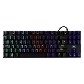 Vorago Start The Game KB-600 Teclado Mecánico Gamer, Compacto 80, Switches Blue, Iluminación RGB, Base Metálica Resistente, 12 Teclas Multimedia,...  