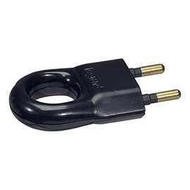 Legrand Plug No Earth 6 Amp with Ring One Size Black