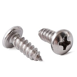 #6 x 1/2" Wood Screw 100Pcs 18-8 (304) Stainless Steel Pan Head Fast Self Tapping Drywall Screws by SG TZH
