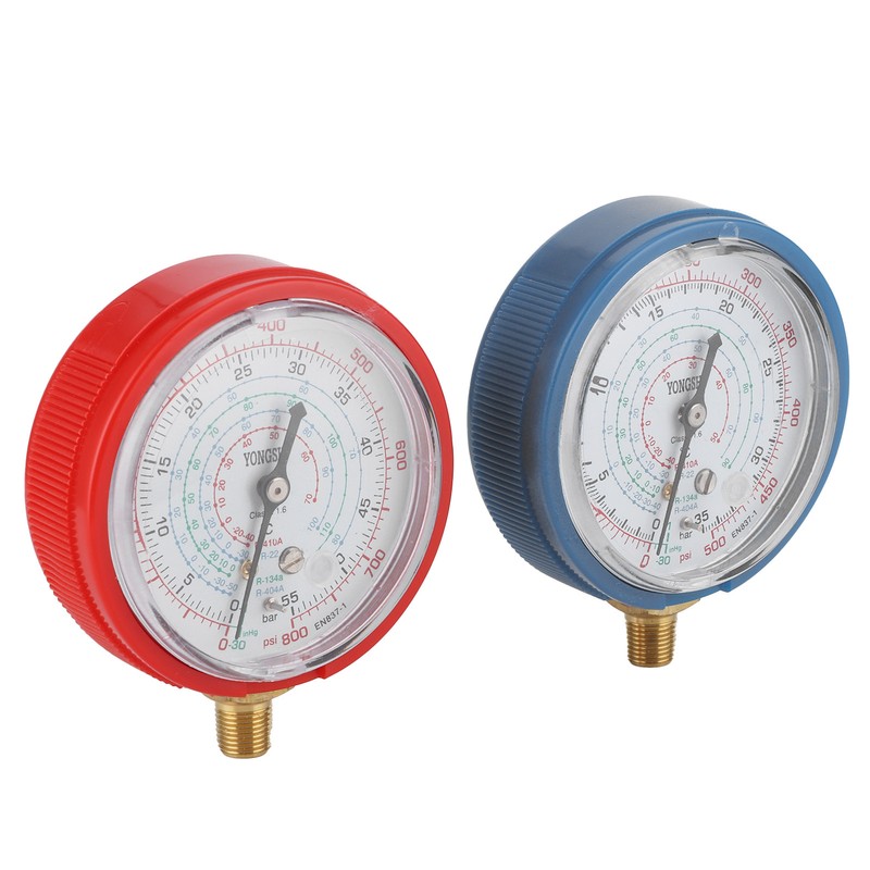 Air Conditioning Fluoride Pressure Gauge High/Low Pressure Meter AC Repairing