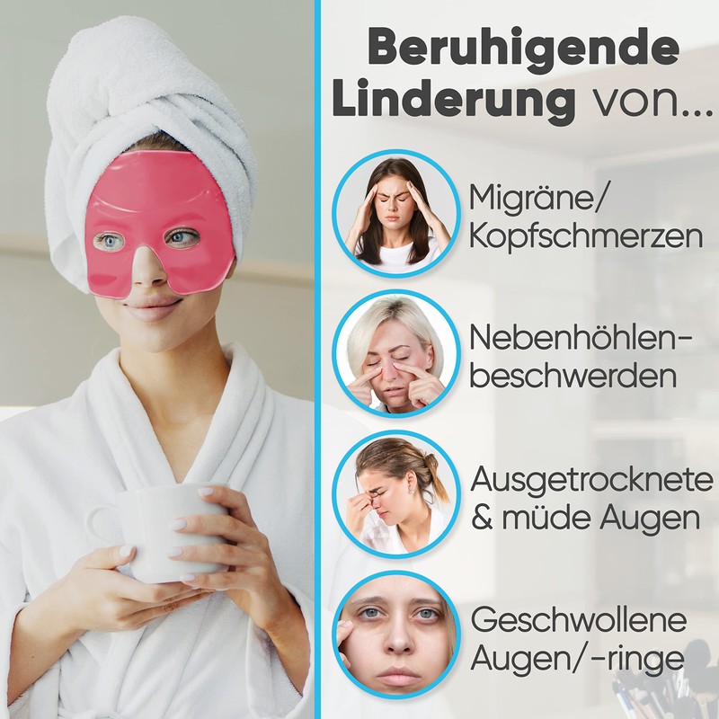 ICEHOF Eye Mask Cooling - Comfortable Outer Material with Storage