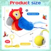 HyDren 2 Pcs Flapping Bird Cat Toy Rolling Ball Rechargeable