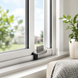 Sliding Window Safety Lock for Childproofing – No-Drill Adjustable Stopper for Doors & Home Ventilation