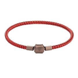 BCletty Bracelet Unisex Steel Rope Bracelet Couple Bracelet Simplicity Fashion Titanium Buckle Adjustable Wire Rope Bracelet (red, （20CM） Non adjustable)