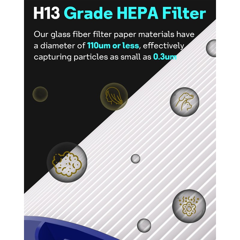 Leemone 2 Pack TP04 HP04 Filter Replacement Compatible with Dyson