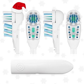 4 Pcs Tooth Brush Heads with Soft Bristles | Compatible with Oral-B 3733 4732 4734 Models – Dual Cleaning Action, Snap-On Design for Daily Oral Care & Gentle Cleaning