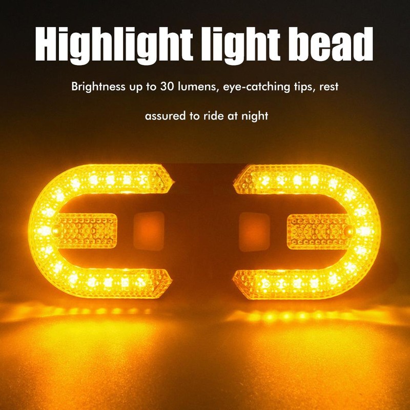 Bike Tail Light with Turn Signals USB Rechargeable Wireless Remote
