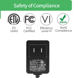 Security-01 AC to DC 15V 1A Power Supply Adapter, Plug 5.5mm x 2.1mm,15v dc power supply for Litter-Robot 3,Litter Robot Power Supply,1.5 Meter Cord Length