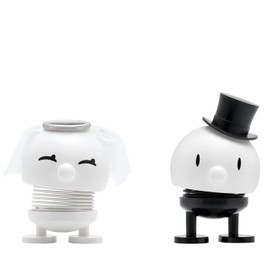 Hoptimist Bride and Groom Figures, Beautiful Wedding Decoration for Outdoor and Indoor, Table Decoration Wedding Decoration, Height Bride 7.2 cm, Groom Height 8.4 cm