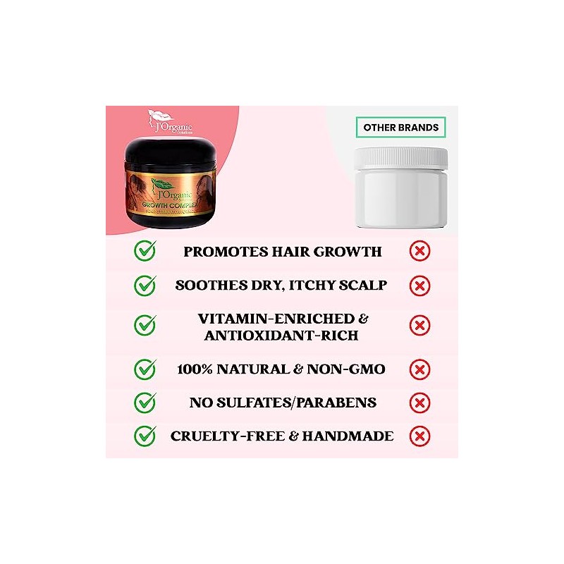 J'Organic Solutions - Estimulador de crecimiento del cabello (hecho a