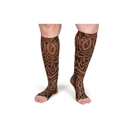 Lymphedivas Celtic Mocha Medical Graduated Compression Sock Pair 20-30mmHg (Short Closed-Toe 20-30 mmHg Large)